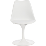 Стул TetChair Tulip fashion chair (mod. 109) металл/пластик/ PU белый/белый
