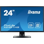 Монитор Iiyama 23,6" ProLite X2481HS-B1 1920x1080 VA LED 16:9 6ms VGA DVI HDMI 12M:1 3000:1 178/178 250cd Tilt (X2481HS-B1)