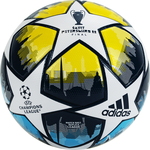 Мяч футбольный Adidas UCL League St.P H57820, р.5, 32 пан., FIFA Quality, бело-сине-желтый