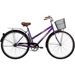 Велосипед FOXX 28" FIESTA 20" фиолетовый + передняя корзина