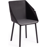 Стул TetChair Doro (mod. 8088) пластик/металл/ткань black (черный) / grey (серый) 1509