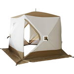 Палатка зимняя Следопыт Premium 5 стен (1,8х1,75 м), 5-местная, 3 слоя, белый/оливковый
