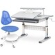 Комплект ErgoKids Парта TH-320 grey + кресло Y-400 BL (TH-320 W/G + Y-400 BL) столешница белая/накладки на ножках серые