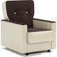Кресло для отдыха Шарм-Дизайн Классика Д шоколадная рогожка и экокожа беж