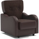 Кресло для отдыха Шарм-Дизайн Классика В шоколадная рогожка и экокожа