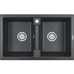 Кухонная мойка Paulmark Zwilling 81х50 черный металлик (PM238150-BLM)