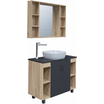 Мебель для ванной Grossman Флай 100х45 GR-3019, серый/дуб сонома