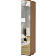 Шкаф для одежды Шарм-Дизайн Комфорт МШ-11 50х60 с зеркалом, орех