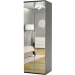 Шкаф для одежды Шарм-Дизайн Комфорт МШ-21 70х45 с зеркалами, венге