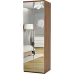 Шкаф для одежды Шарм-Дизайн Комфорт МШ-21 80х60 с зеркалами, орех