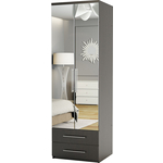 Шкаф для одежды с ящиками Шарм-Дизайн Комфорт МШЯ-21 80х45 с зеркалами, венге