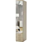 Шкаф с полками и ящиками Шарм-Дизайн Комфорт МПЯ-11 30х60 с зеркалом, дуб сонома