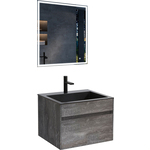Мебель для ванной Vincea Chiara 60х48 G.Stone, черная раковина
