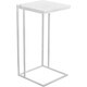 Придиванный столик Bradex Loft 35x35 белый мрамор с белыми ножками (RF 0356)