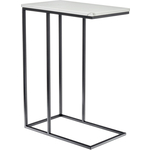 Придиванный столик Bradex Loft 50x30 белый мрамор с черными ножками (RF 0358)