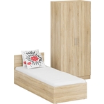 Комплект мебели СВК Стандарт кровать 80х200, шкаф 2-х створчатый 90х52х200, дуб сонома (1024330)