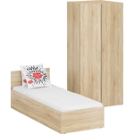 Комплект мебели СВК Стандарт кровать 80х200, шкаф угловой 81,2х81,2х200, дуб сонома (1024331)