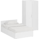 Комплект мебели СВК Стандарт кровать 120х200, шкаф угловой 81,2х81,2х200, белый (1024257)