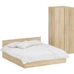 Комплект мебели СВК Стандарт кровать 180х200, шкаф угловой 81,2х81,2х200, дуб сонома (1024346)
