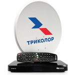 Комплект спутникового телевидения Триколор Сибирь на 1ТВ GS B622 (+1 год подписки) черный