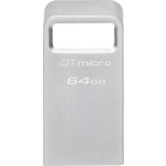 Флеш Диск Kingston 64Gb DataTraveler Micro DTMC3G2/64GB USB3.0 серебристый