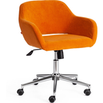 Кресло TetChair Modena хром флок, оранжевый 18