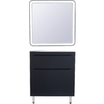 Мебель для ванной Style line Бергамо мини 80х35 Люкс Plus напольная, черная