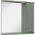 Зеркальный шкаф Runo Афина 80х75 правый, цемент (00-00001215)