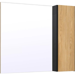 Зеркальный шкаф Runo Мальта 85х75 дуб/черный (00-00001103)