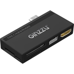 Картридер Ginzzu Картридер EXT GR-862UB Type C, HDMI+USB2.0+U2:SD/TFx2