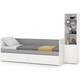 Модульная система для детской Моби Торонто 11.39 Кровать + 13.13 Шкаф комбинированный, цвет белый шагрень/стальной серый, 80х190