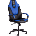 Фото Компьютерное кресло TetChair Кресло NEO 2 (22) кож/зам, черный/синий, 36-6/36-39 купить недорого низкая цена