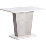 Стол обеденный TetChair Gent лдсп 110/145x68,6x75,5 см белый/бетон