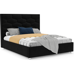 Кровать Mebel Ars Рица 160 см (велюр черный НВ-178 17)