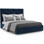 Кровать Mebel Ars Рица 160 см (темно-синий - Luna 034)