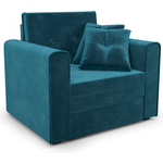 Кресло-кровать Mebel Ars Санта (бархат сине-зеленый STAR VELVET 43 BLACK GREEN)