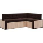 Кухонный диван Mebel Ars Таллин правый угол (Кордрой коричневый) 190х83х120 см