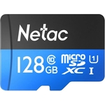 Карта памяти NeTac P500 Standard MicroSDXC 128GB U1/C10 up to 90MB/s, retail pack with SD Adapter