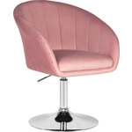 Кресло дизайнерское Dobrin EDISON LM-8600 розовый велюр (1922-16)