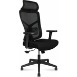 Офисное кресло NORDEN Asper 165A-B-BB черный пластик / черная сетка / черная ткань
