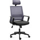 Офисное кресло NORDEN Бит 815A-AF03-T09 черный пластик / темно серая сетка / черная ткань
