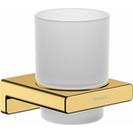 Стакан для ванной Hansgrohe AddStoris полированное золото/матовое стекло (41749990)
