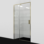 Душевая дверь Wasserkraft Aisch 55P 120х200 прозрачная, золото (55P05)