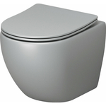 Унитаз подвесной безободковый Grossman Color с сиденьем микролифт, светло-серый матовый (GR-4455GLMS)
