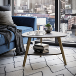 Стол журнальный Мебелик Бруклин серый бетон/дуб сонома (П0005038)