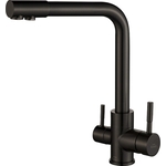Смеситель для кухни ZorG Steel Hammer с подключением фильтра, графит (SH 801 INOX GRAFIT PVD)