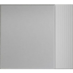 Зеркальный шкаф Style line Стокгольм 80х70 белый рифленый софт (ЛС-00002324)
