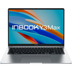 Ноутбук INFINIX Inbook Y3 MAX_YL613 16" Intel Core i3 1215U(1.2Ghz)/8Gb/512GB/Int:Intel UHD Graphics/Win11Home/Silver (71008301533)