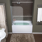 Акриловая ванна Aquanet West 120x70 с каркасом, панелью, слив-переливом и шторкой