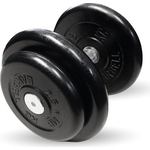 Гантель MB Barbell "Профи" с вращающейся ручкой хром 16 кг